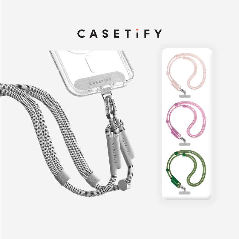 Model Kit Game - CASETiFY Gewebtes Kordel-Handyband-Set Cool Gray /