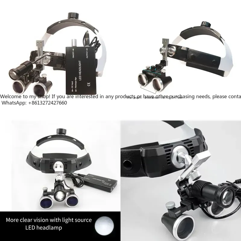 Magnifier With Light - 3,5X/2,5X Vergrößerungs-Binokularlupe mit LED-Stirnleuchte für chirurgische