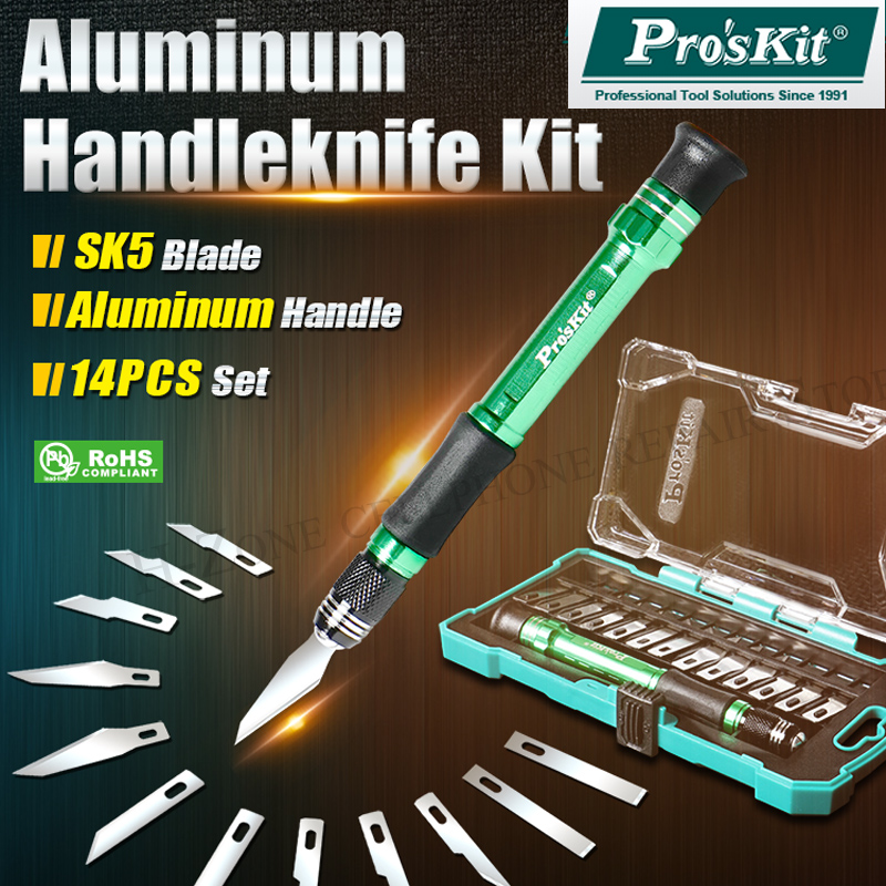 Model Kit Cutter - Pro'skit PD-398 handgefertigtes Kunst-Schnitzmesser-Set, 13-Klinge +