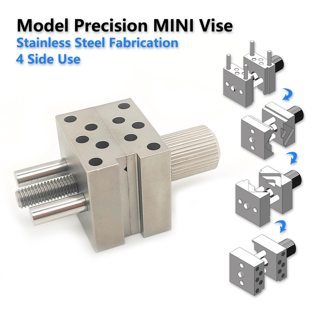 Model Kit Vise - Präzisions-Handbankklemme mit kleinem Schraubstock aus Edelstahl,