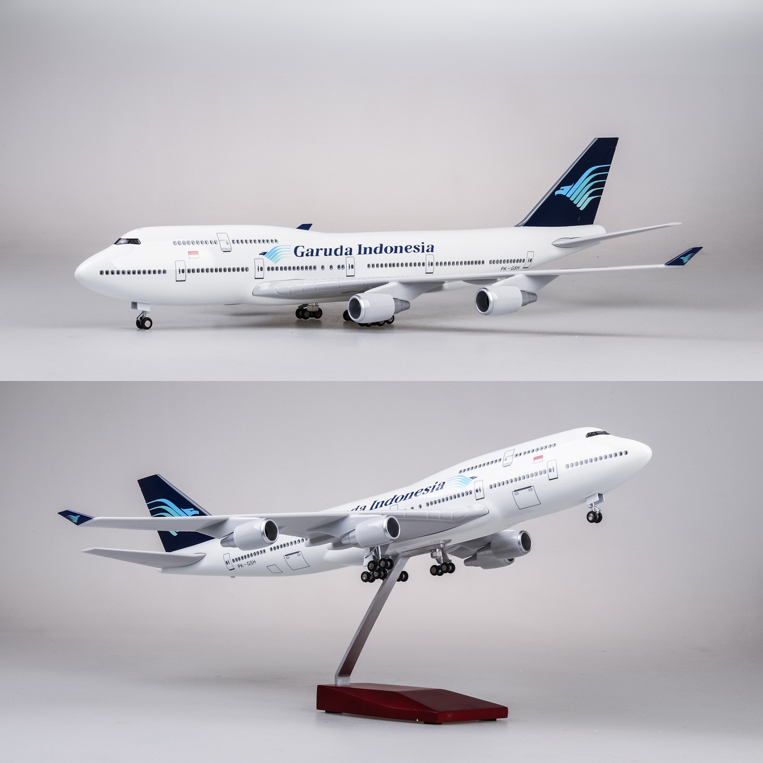 Model Kit Indonesia - 1/150 Großes Modellbausatz-Flugzeugmodell Garuda Indonesia B747