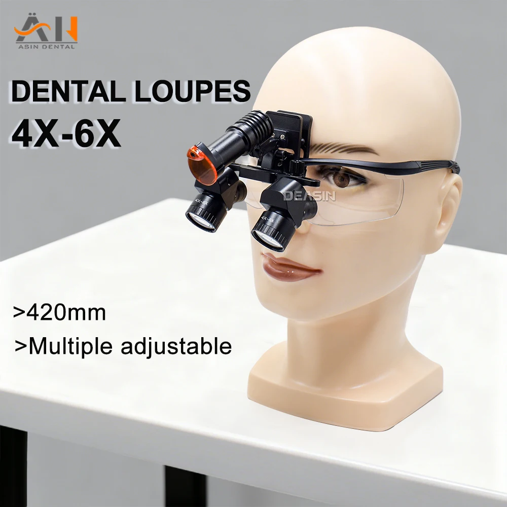 Magnifier With Light - Neue Ergonomische Dental Lupen Einstellbare 4x-6x