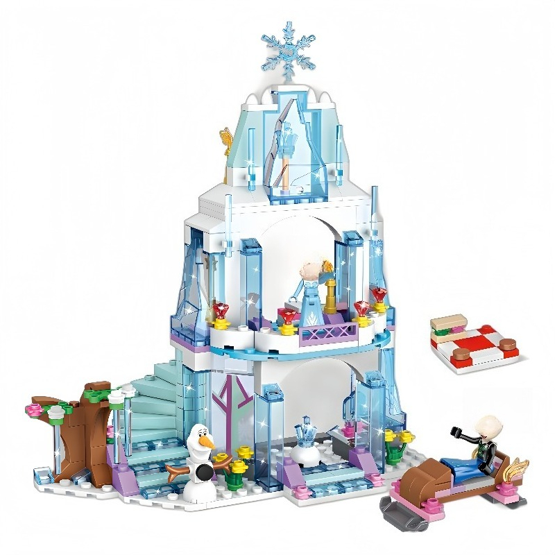 Model Kit Lego - Elsa Eisschloss Bausteine Set Prinzessin Eispalast