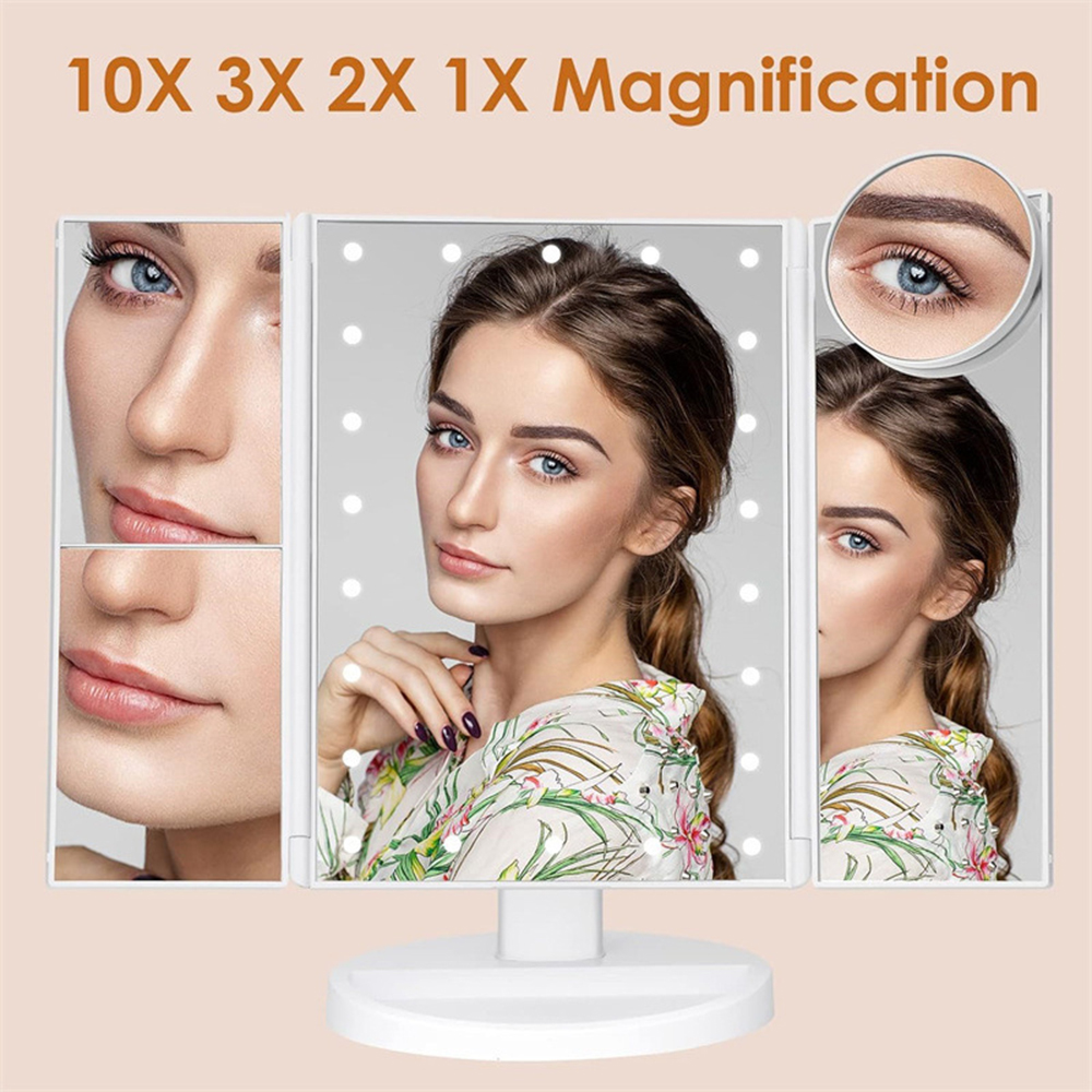 Klappbarer Badezimmer-Schminks – Magnifier With Light Bewertung und Preis